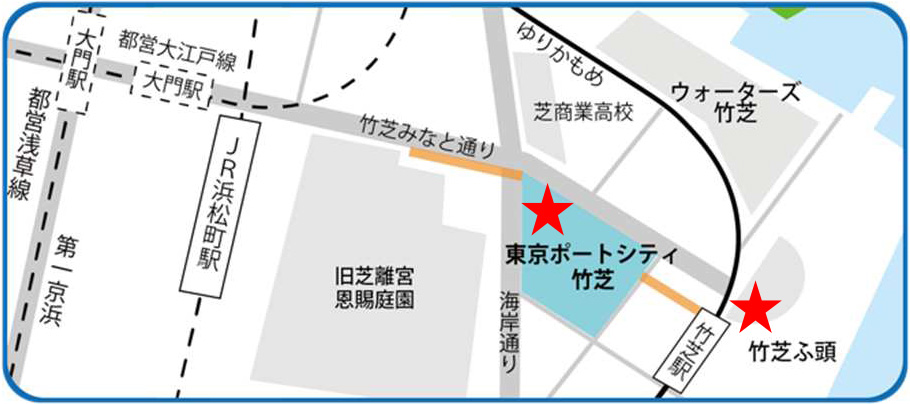 地図：東京ポートシティ竹芝