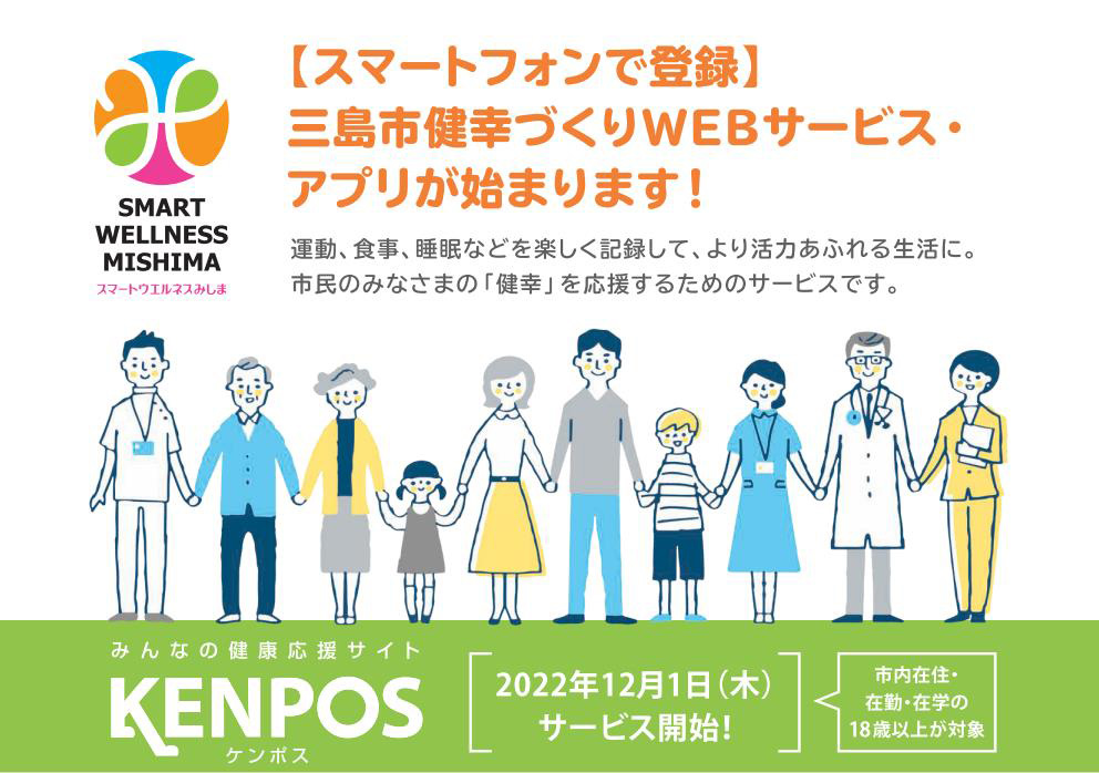 三島市健幸づくりWEBサービス・アプリの紹介画像