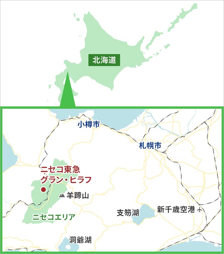 ニセコの位置図