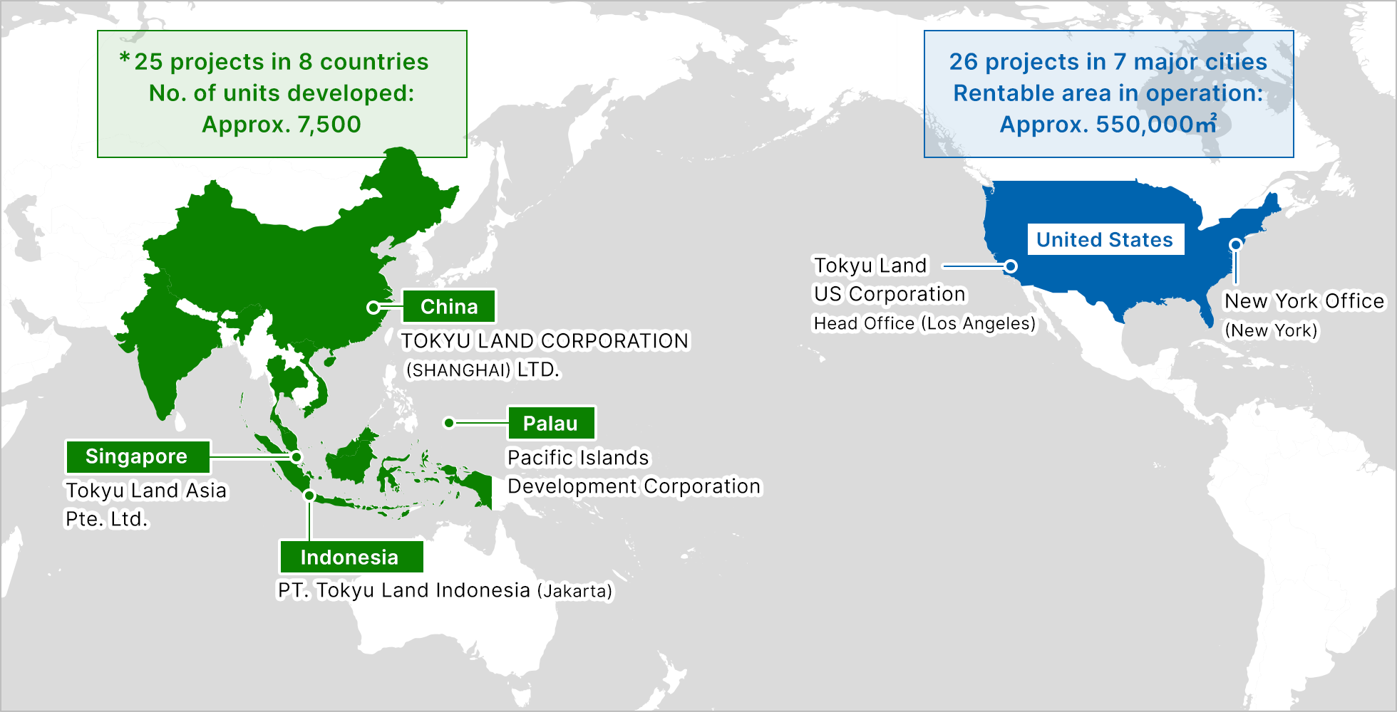 25 projects in 8 countries No. of units developed: Approx. 7,500 26 projects in 7 major cities Rentable area in operation: Approx. 550,000 m2