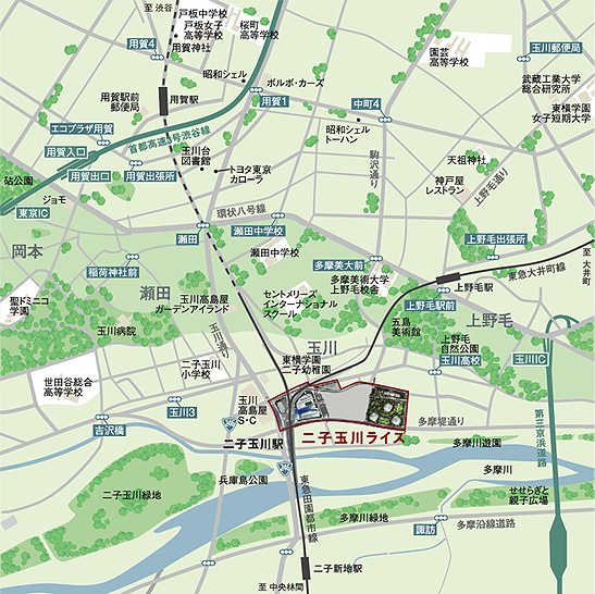 二子玉川ライズ タワー&レジデンス建設地